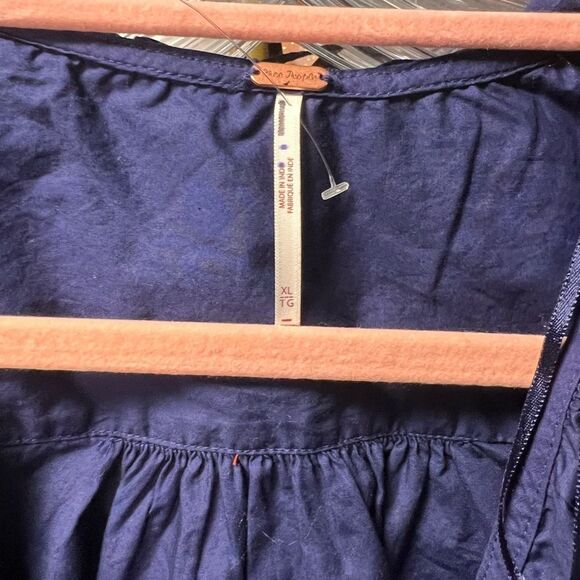 Free People Maisie Cutwork Top in Celestial Indigo - Picture 9 of 9